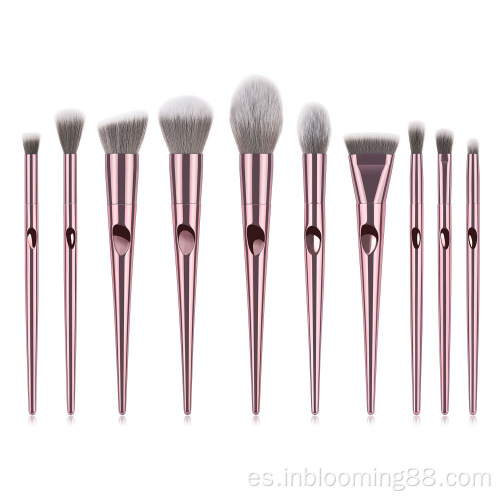 Luxury Rose Gold Cosmetic Professional Cepillos de maquillaje